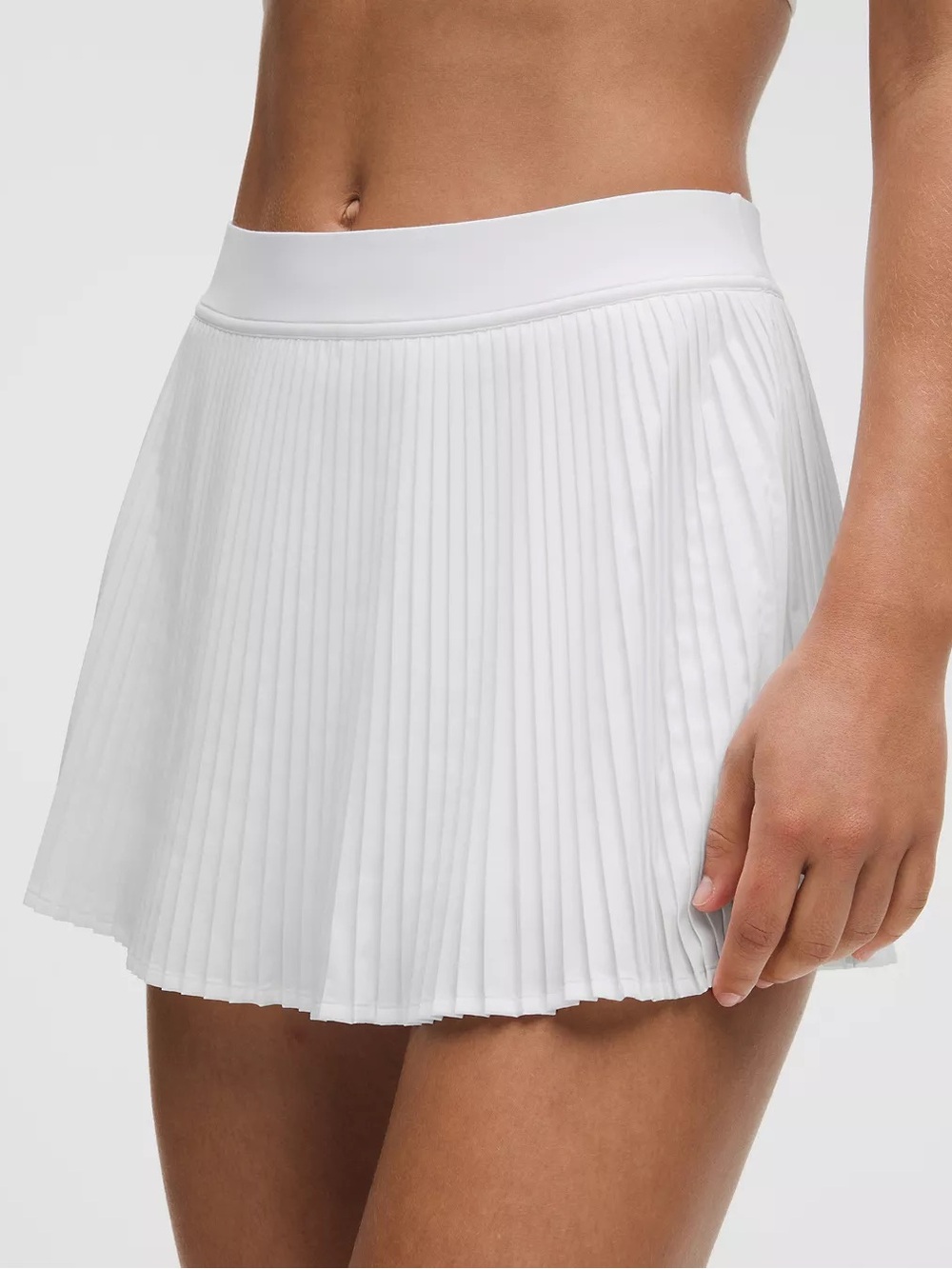 Lululemon White Varsity High-Rise Pleated Tennis Skirt